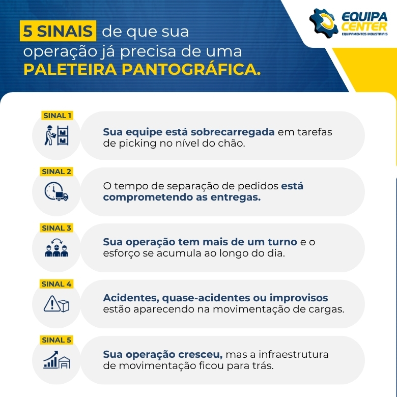 5 sinais que sua empresa precisa de uma paleteira pantográfica